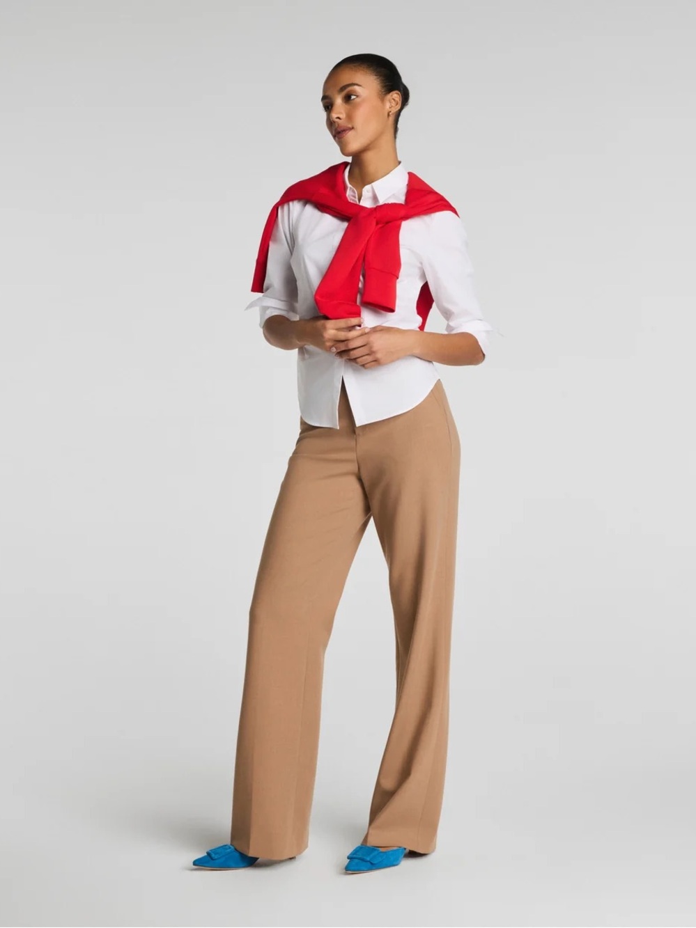 NEW Spanx Classic Wide-Leg Women's Pants in Camel - Picture 1 of 5